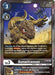 A promo Digimon card featuring "Sunarizamon," a brown armored dinosaur with a smaller blue creature on its back. The Sunarizamon [P-033] (Gift Box 2022) [Promotional Cards] from Digimon has a play cost of 3, 2000 DP, and Digivolve cost of 0. It includes abilities that enhance attack power and security checks for black Digimon.