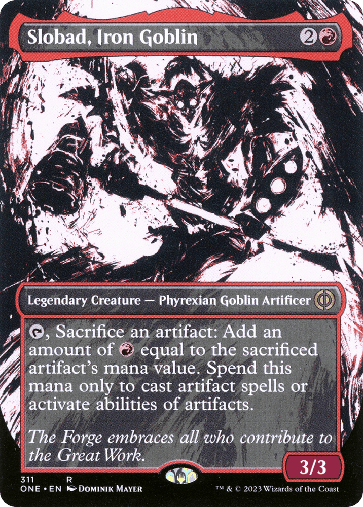 Slobad, Iron Goblin (Borderless Ichor) [Phyrexia: All Will Be One]