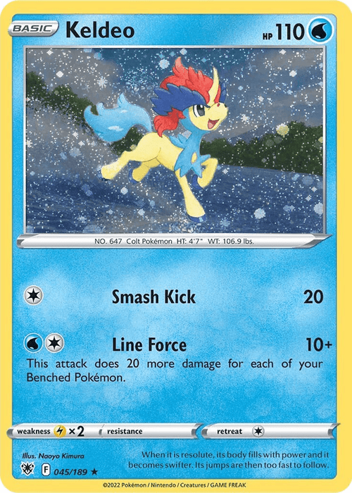 Keldeo (045/189) (Cosmos Holo) [Sword & Shield: Astral Radiance]