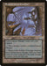 A Magic: The Gathering card from the Mercadian Masques set, Subterranean Hangar [Mercadian Masques], portrays a cavernous setting filled with mechanical flying devices. This Land card, bordered in gray, features artwork by Matt Cavotta and outlines its abilities related to storage counters and mana production.