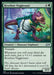 A card from Magic: The Gathering's Unfinity set featuring "Resolute Veggiesaur (Galaxy Foil) [Unfinity]." The green-bordered card shows a purple Dinosaur Employee in a white apron standing in a garden. Its abilities read: "Trample. Whenever you roll your third die each turn, put a +1/+1 counter on Resolute Veggiesaur (Galaxy Foil) [Unfinity].