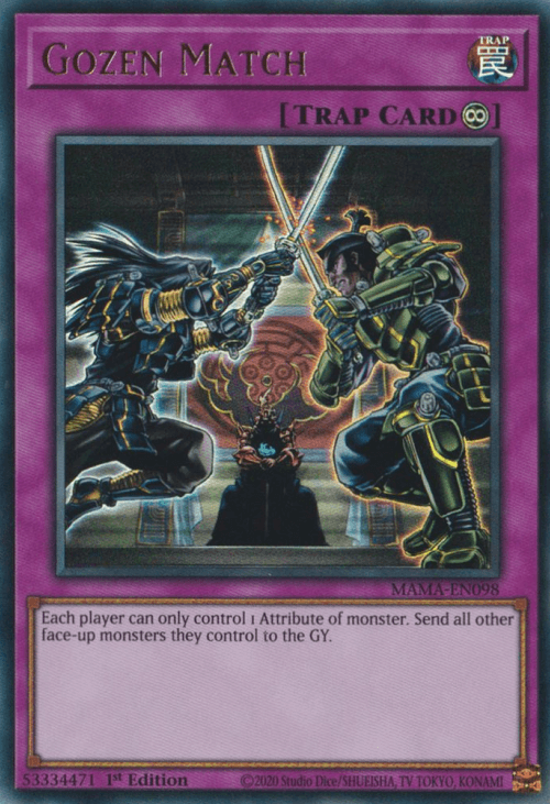 The Yu-Gi-Oh! trading card, titled 