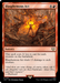 A "Blasphemous Act [The Lord of the Rings: Tales of Middle-Earth Commander]" Magic: The Gathering card. Artwork depicts a chaotic battlefield ablaze with fire, reminiscent of Middle-Earth Commander clashes. Warriors in armor fight fiercely. This red-bordered card costs 8R to cast, dealing 13 damage to each creature, and costs 1 less for each creature on the battlefield.