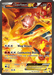A Charizard EX (XY121) [XY: Black Star Promos] with 180 HP. The card features an image of Charizard in an aggressive stance, spewing flames. It has moves Wing Attack (60 damage) and Combustion Blast (150 damage). This Promo card is illustrated by Kouki Saitou and is part of the Pokémon series, numbered XY121.