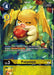 A "Digimon" trading card displaying "Patamon [P-005] (Digimon Illustration Competition Promotion Pack) [Promotional Cards]," a bat-winged creature eating a large red fruit. This promotional card has a play cost of 4 and 2000 DP. The card effect states: "If you have 1 or fewer security cards, trigger Recovery +1 (Deck)." It is a level 3, rookie, data mammal Digimon.