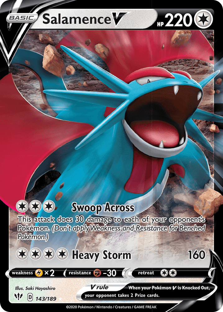 Salamence V (143/189) [Sword & Shield: Darkness Ablaze]