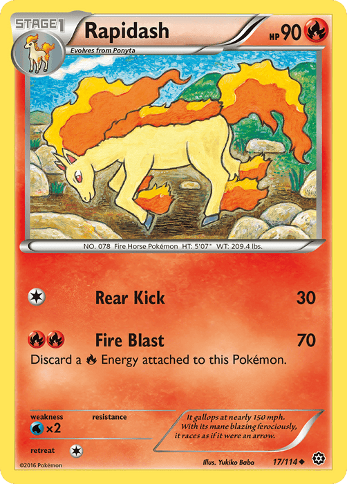 Rapidash (17/114) [XY: Steam Siege]