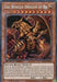 A Yu-Gi-Oh! card titled "The Winged Dragon of Ra [SBCB-EN203] Secret Rare" from the Speed Duel: Battle City Box. This Secret Rare Effect Monster showcases a large, golden dragon with wings, multiple claws, and a fierce expression. Its card text details special summoning and combat abilities, with attack and defense marked by question marks.