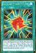 A "Yu-Gi-Oh!" spell card titled "Gagaga Academy Emergency Network [PGLD-EN028] Gold Secret Rare." The card features a red kanji character in the center with multi-colored rays emanating from it against a dark background. Ideal for facilitating Xyz Summon of your Gagaga monsters, the card border is green, with a description at the bottom and various serial and edition numbers.