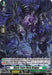 Trading card for "Black Tears Husk Dragon," a Grade 2 unit from Cardfight!! Vanguard: Genesis of the Five Greats, manufactured by Bushiroad. This dragon features a skeletal appearance with glowing purple accents, boasting 10000 power. Its abilities include normal orders, retrieving units from the drop zone, and gaining power when a normal unit is played. Rarity is Holo, identified by product code D-BT01/H41EN.