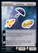 A Magic: The Gathering card titled "Unassuming Gelatinous Serpent [Unfinity Stickers]" has a black background with 2/3 and 7/2 stats. It features a colorful Unfinity Sticker-style illustration of an umbrella, a rocket, and the word "Catch!" in a comic-style bubble. The card's abilities are detailed in text boxes.