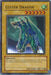 Yu-Gi-Oh! card named Luster Dragon [LOD-050] Super Rare. This Super Rare Normal Monster features a large green dragon with a sparkling, gem-like body. With 2400 ATK and 1400 DEF, it showcases the dragon's emerald beauty and deadly power. Labeled as "Dragon" type, its multicolored, mystical background hails from Legacy of Darkness.