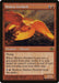 The "Molten Firebird" Magic: The Gathering card from the Planar Chaos set showcases a fiery orange-red phoenix with outstretched wings set against a dark backdrop. It has a mana cost of 4 and one red, and includes abilities related to both its flying capability and its return upon death and temporary removal from play. It has Power/Toughness of 2/2.