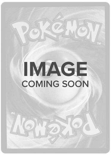 The image shows a placeholder for the rare Pokémon card "Professor's Research" (190/198) from Prize Pack Series Three, with "IMAGE COMING SOON" text. The background features the classic Pokémon card design with a gray and white swirl and the iconic logo at the top.